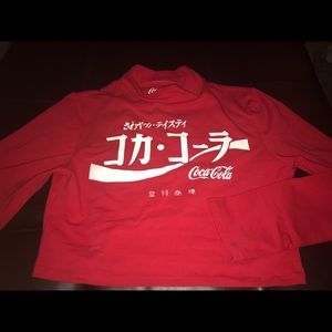 Japanese Coca-Cola Logo Crop Top NWOT